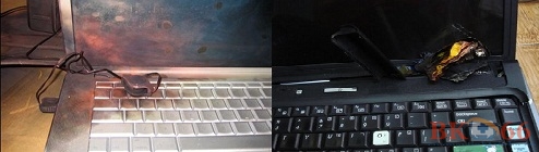 sạc pin laptop gây cháy nổ